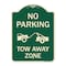 Signmission No Parking Tow Away Zone Tow TruckHeavy-Gauge Aluminum Architectural Sign, 24" x 18", G-1824-23652 A-DES-G-1824-23652 - alternate 1